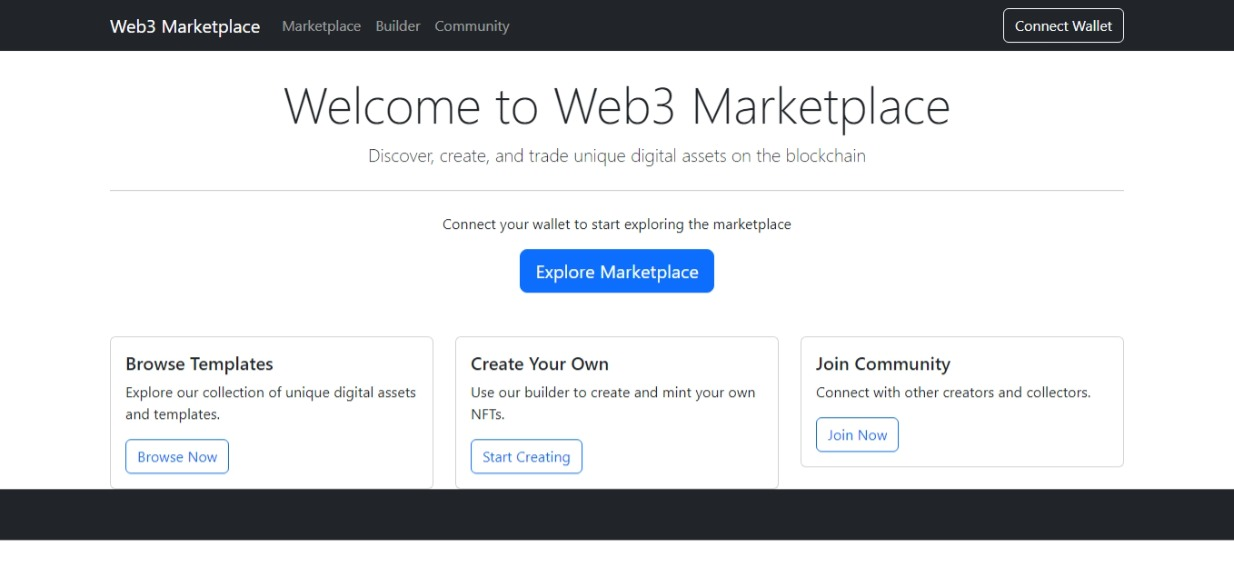 Futuristic interface of https://lenoirwebdesign.bss.design